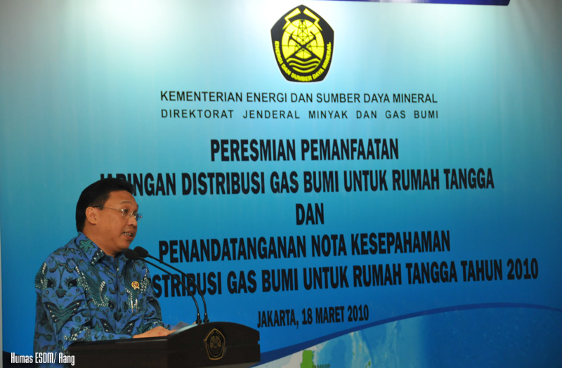 Menteri ESDM : Program Jaringan Gas Kota Menghemat Anggaran Subsidi Rp. 1 Triliun